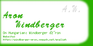 aron windberger business card